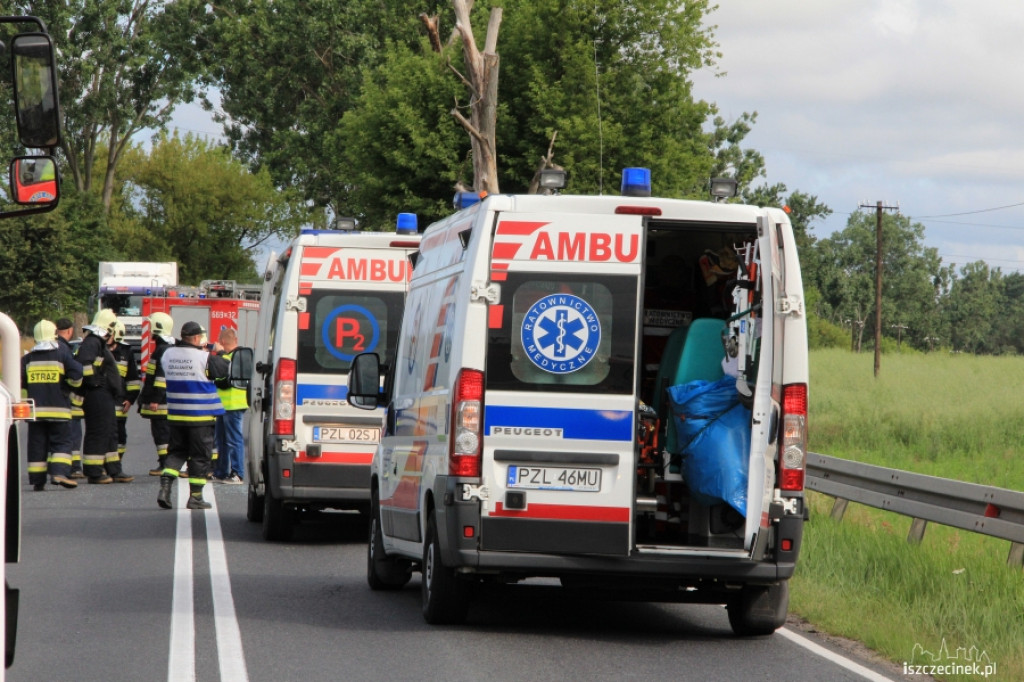 Wypadek koło Okonka