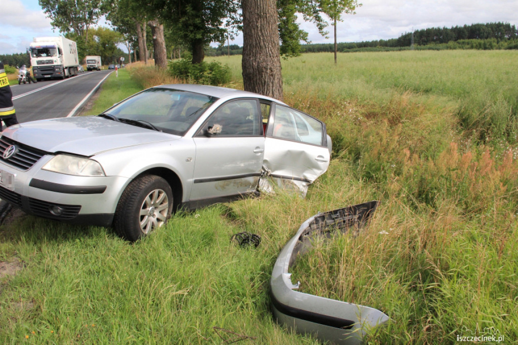 Wypadek koło Okonka