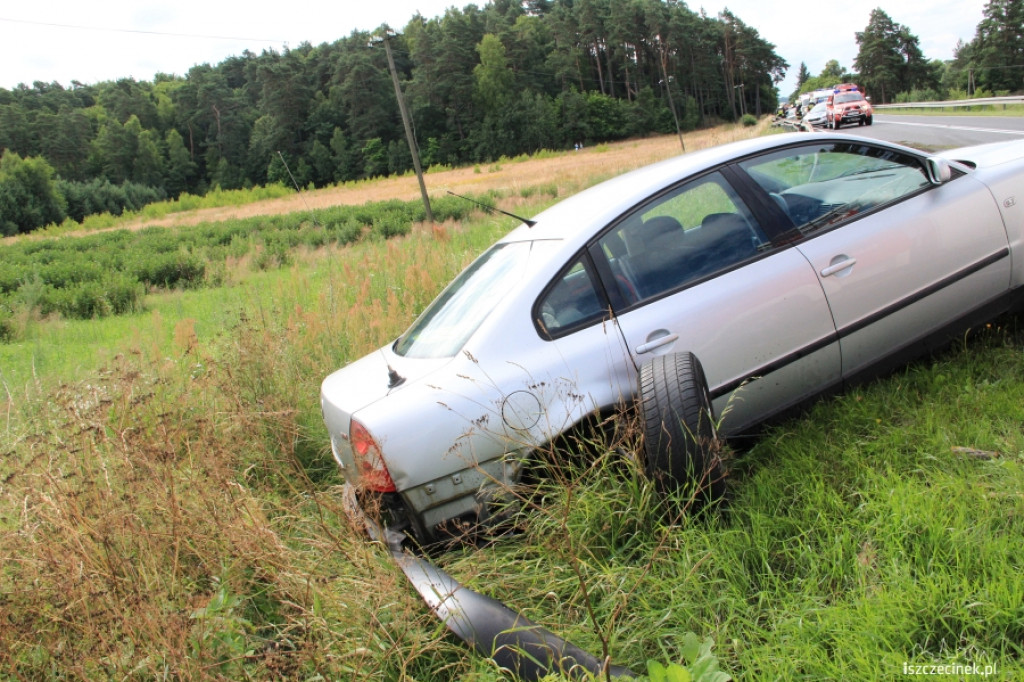 Wypadek koło Okonka