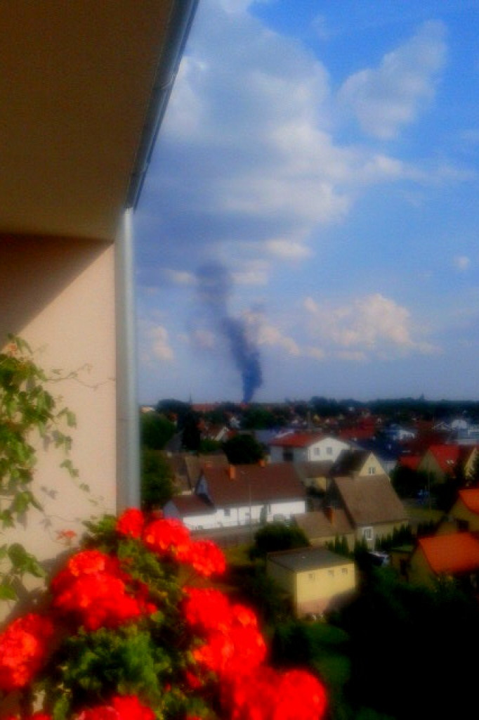 Pożar w Krono - fot. Czytelnicy