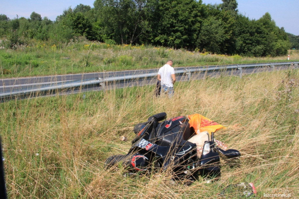 Wypadek skutera przed Szczecinkiem