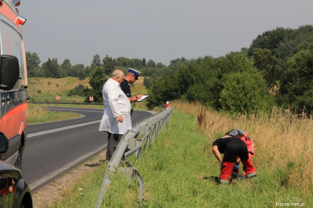 Wypadek skutera przed Szczecinkiem