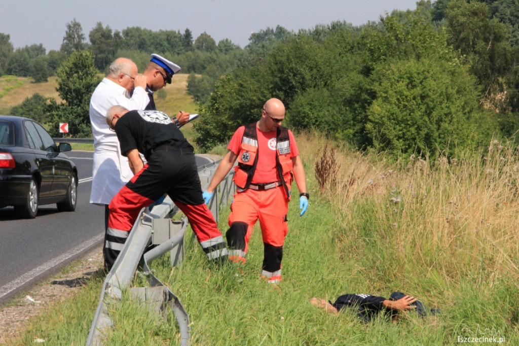 Wypadek skutera przed Szczecinkiem