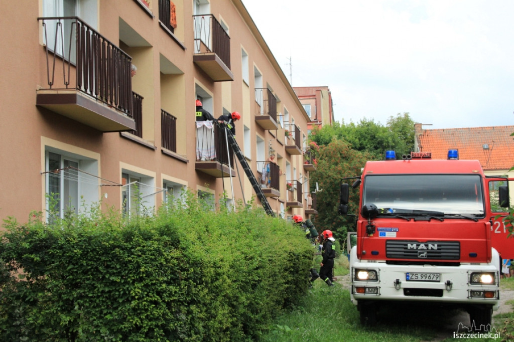 Przypalony garnek na ul. Sadowej w Szczecinku