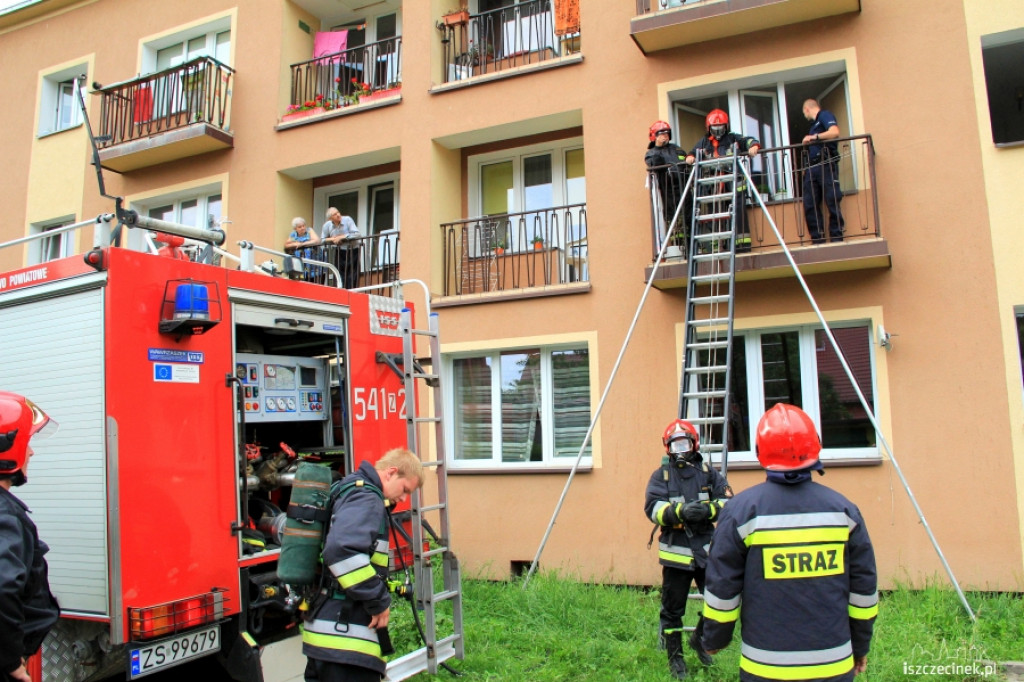 Przypalony garnek na ul. Sadowej w Szczecinku