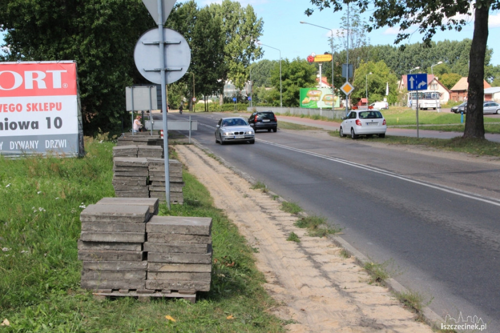 Remont ronda przy Cieślaka w Szczecinku