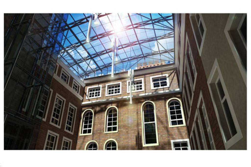 Zadaszenie dziedzińca ratusza w Szczecinku