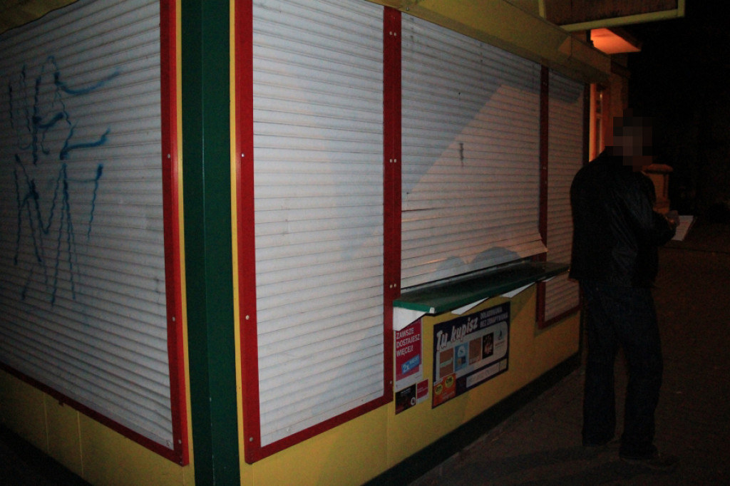 Próba włamania do kiosku na Kościuszki