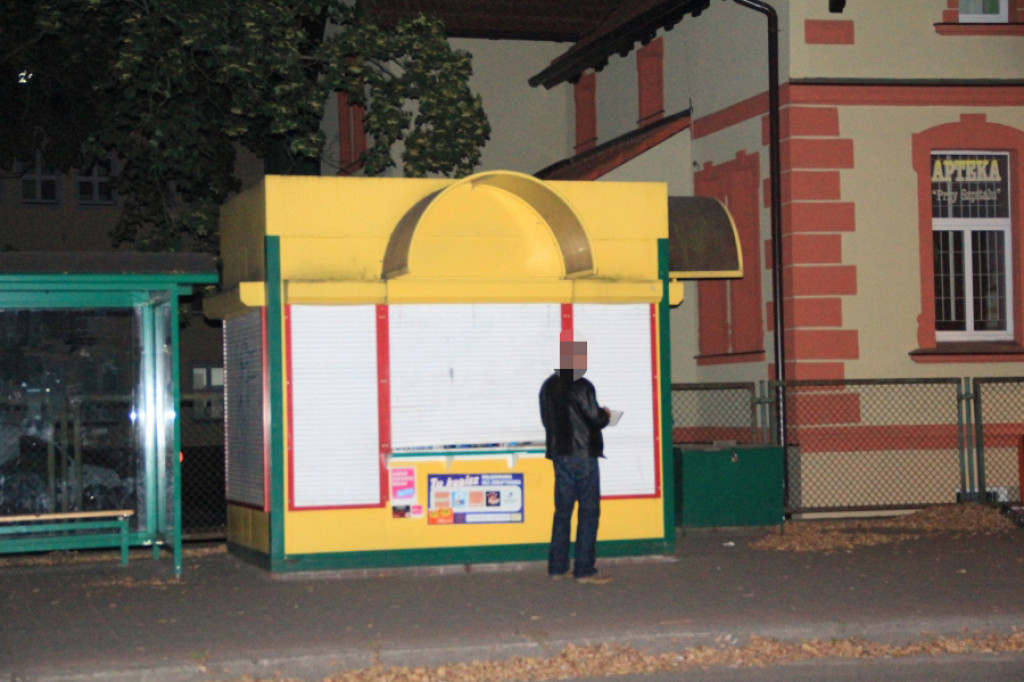 Próba włamania do kiosku na Kościuszki