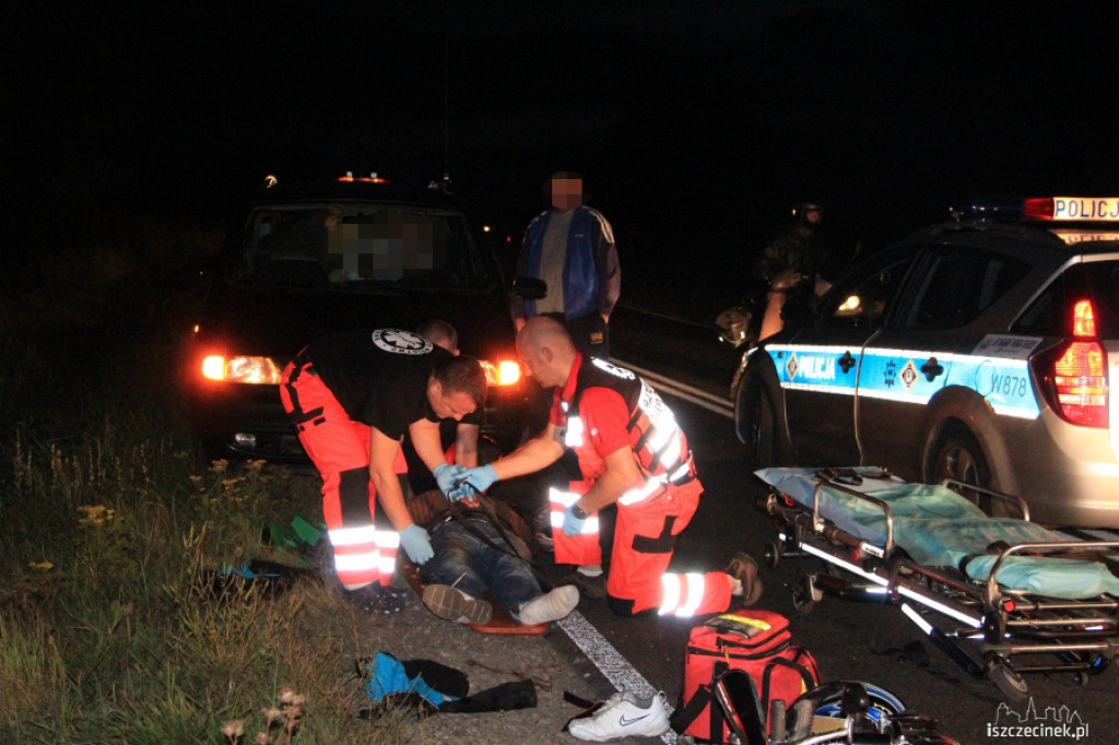 Sarna wybiegła przed motocykl. Kierowca w szpitalu