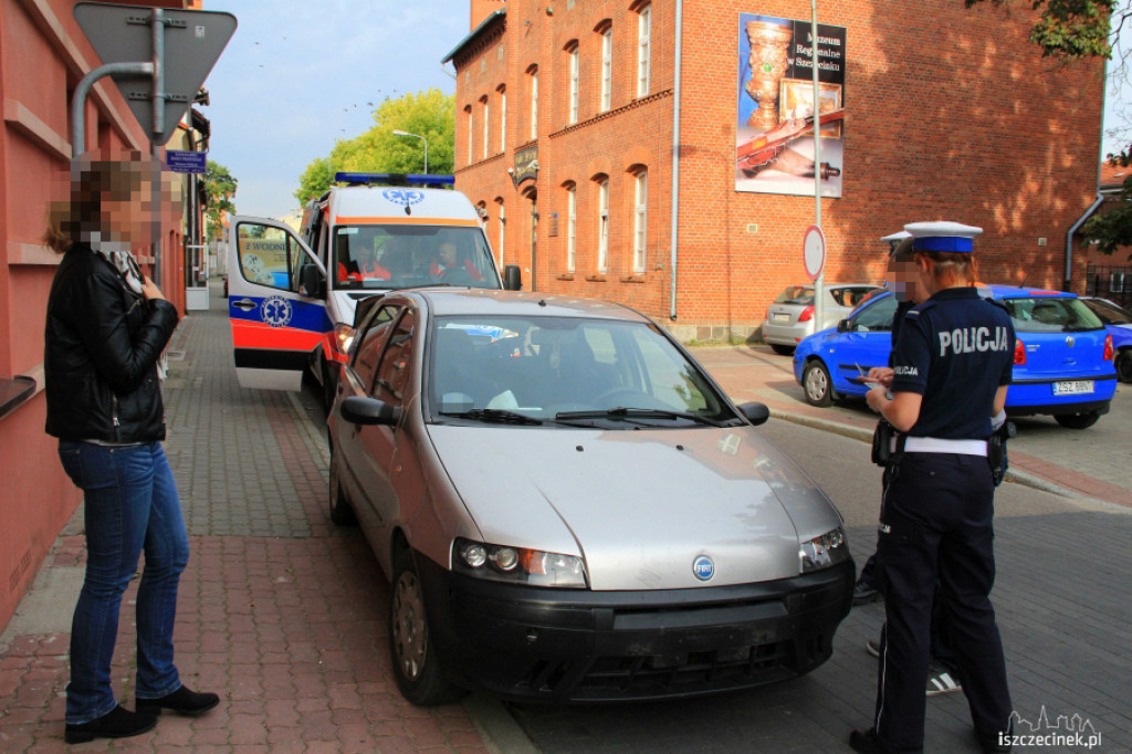 Potrącona rowerzystka na Maja
