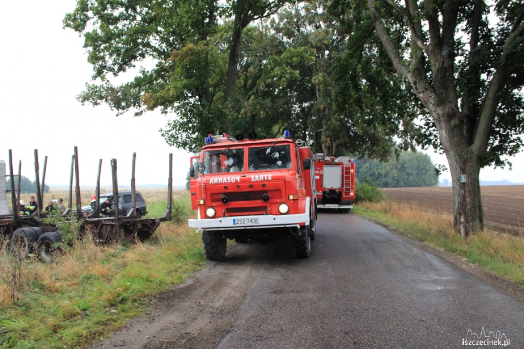 Pod Szczecinkiem zapaliła się ciężarówka