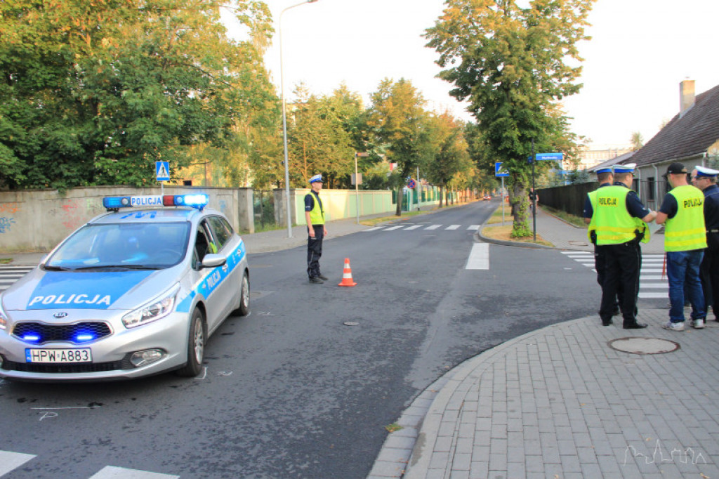 Rowerzystka wjechała pod radiowóz