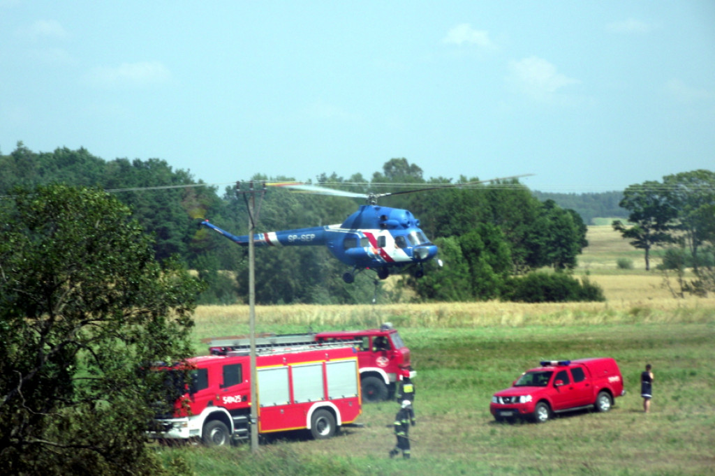 Pożar w okolicy Parsęcka