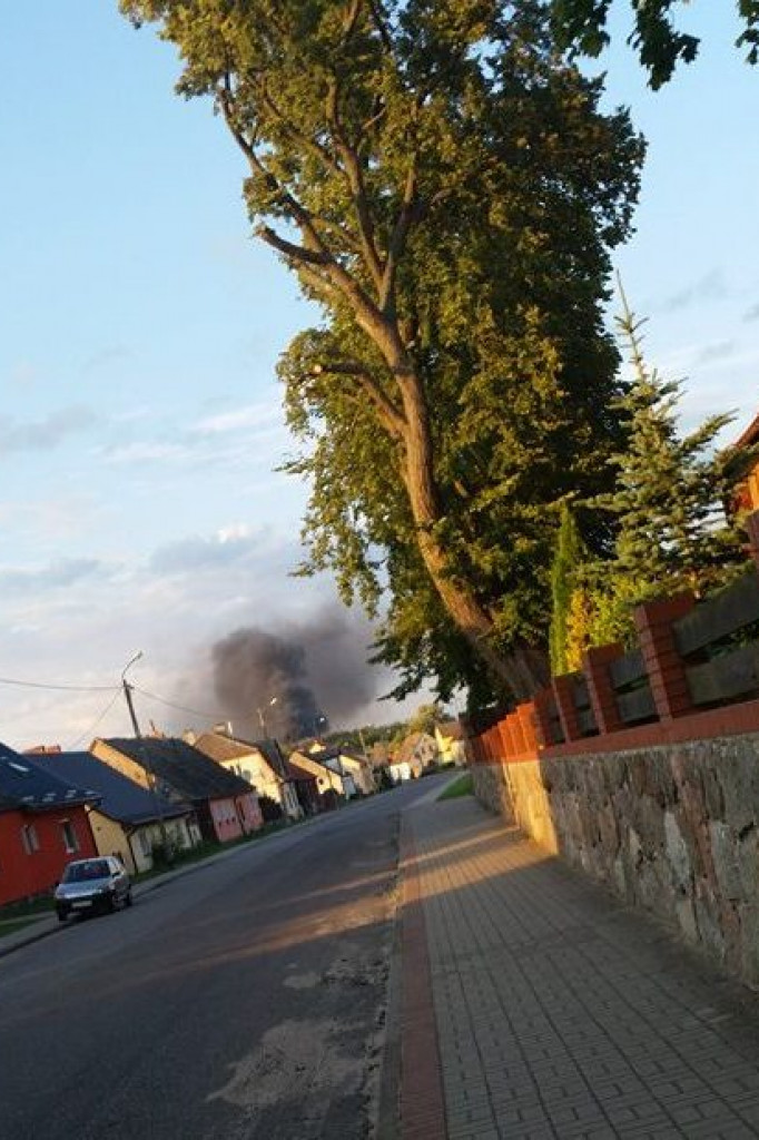 Pożar opon w Starym Chwalimiu