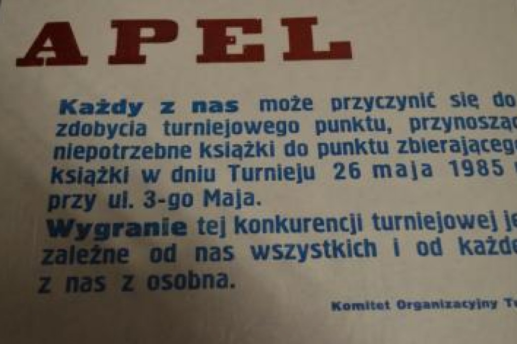 Turniej miast Szczecinek-Oława, 26 maja 1985