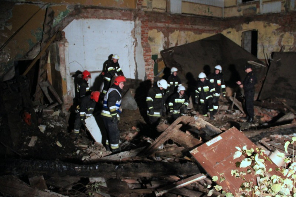 Zawaliła się gorzelnia w Grabiążu