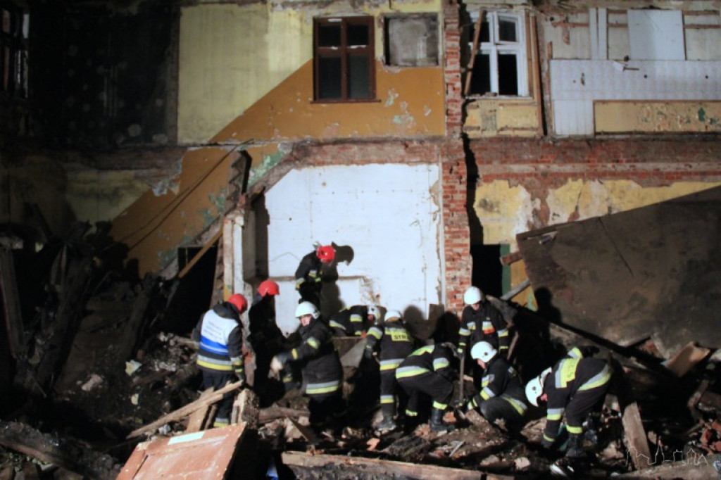 Zawaliła się gorzelnia w Grabiążu