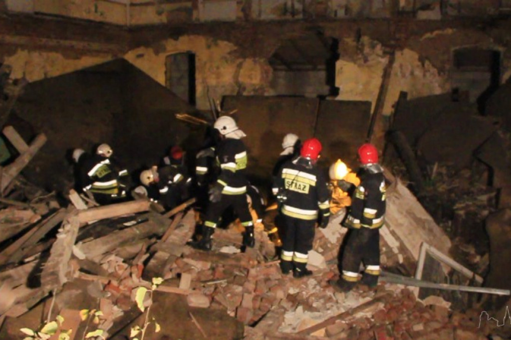 Zawaliła się gorzelnia w Grabiążu