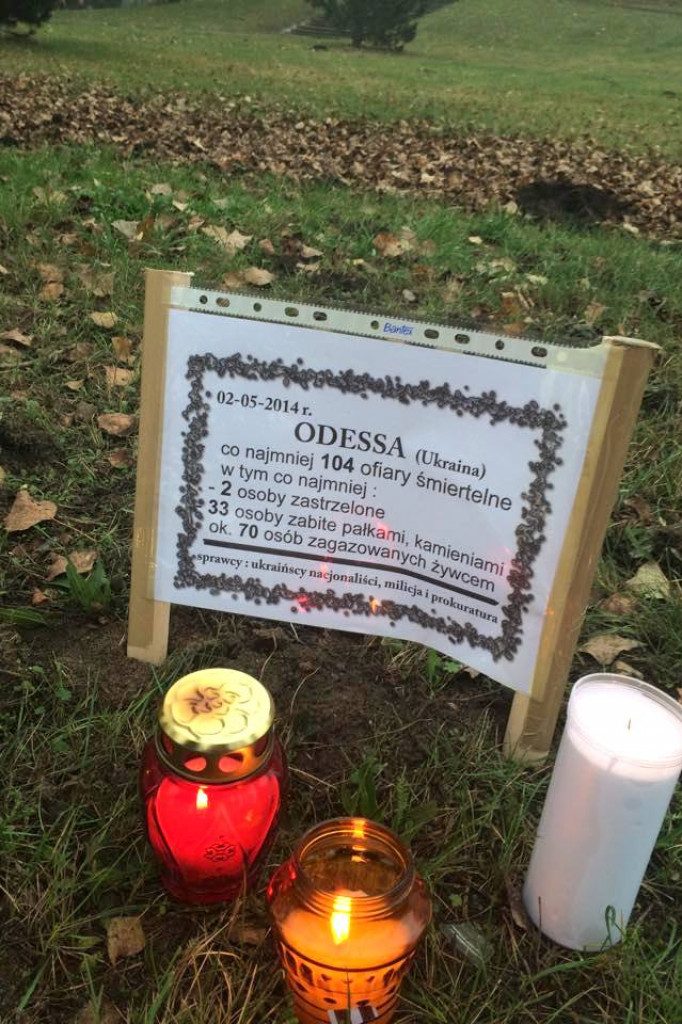 Nekrologi na szczecineckim cmentarzu nawiązujące do konfliktu na Ukrainie