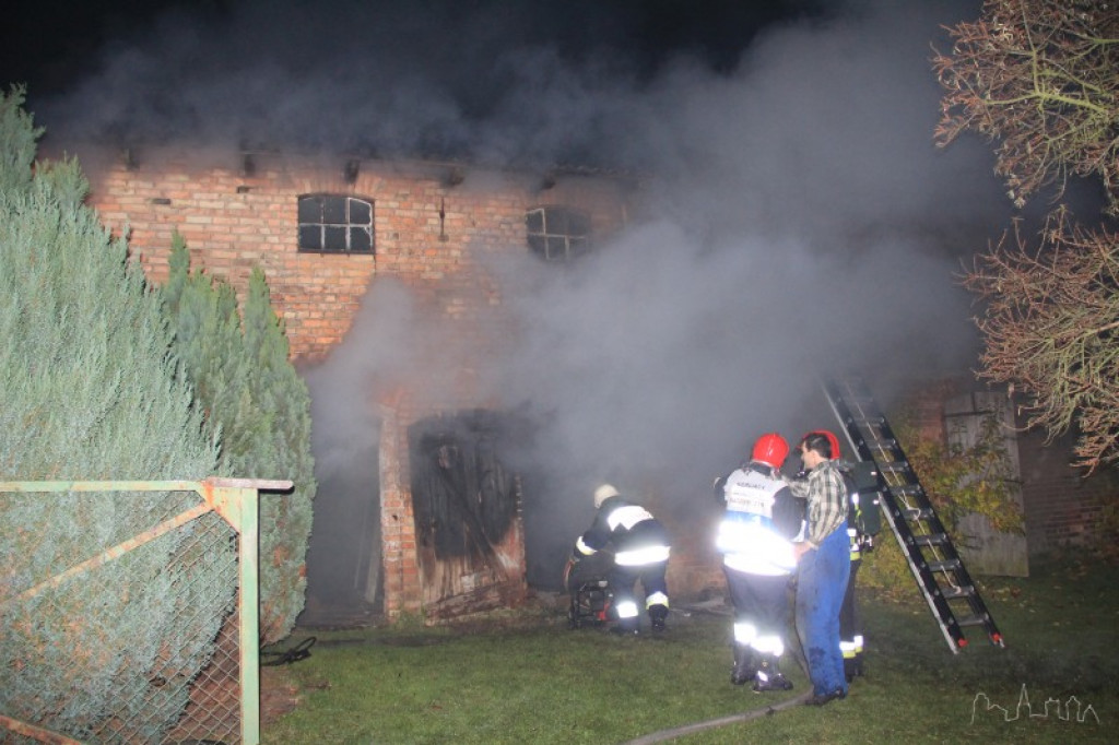 Pożar budynku gospodarczego w Żółtnicy