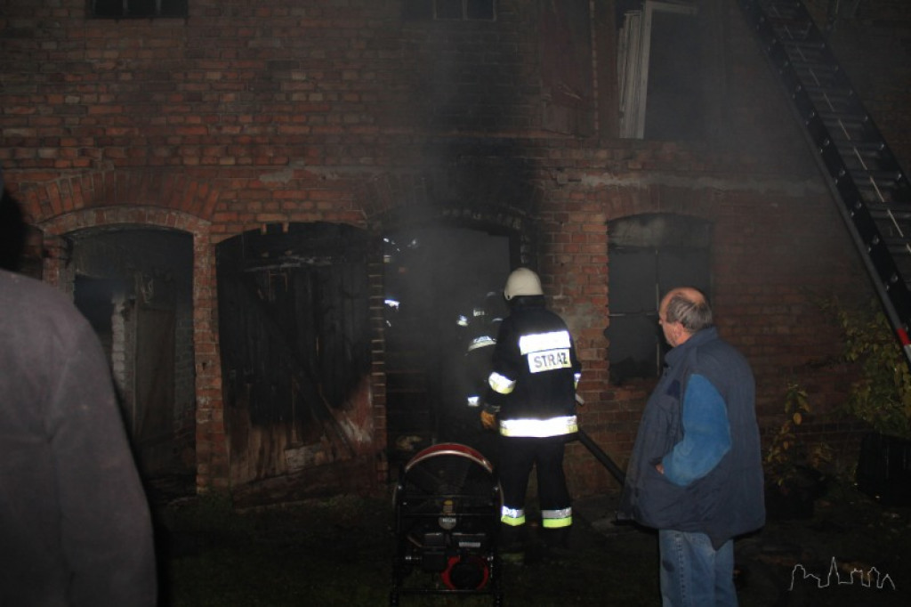 Pożar budynku gospodarczego w Żółtnicy