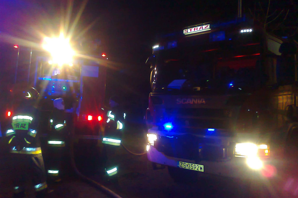 Pożar stolarni w Rakowie