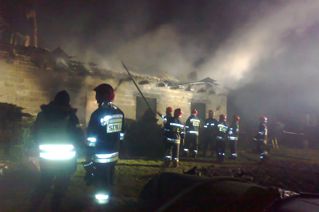 Pożar stolarni w Rakowie