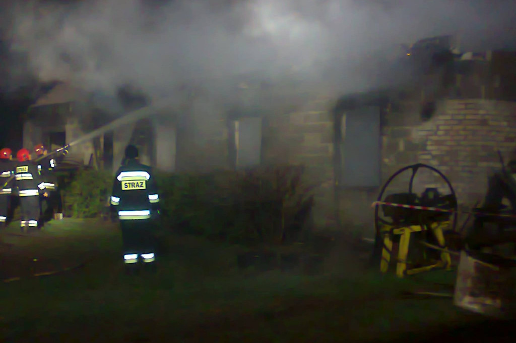 Pożar stolarni w Rakowie