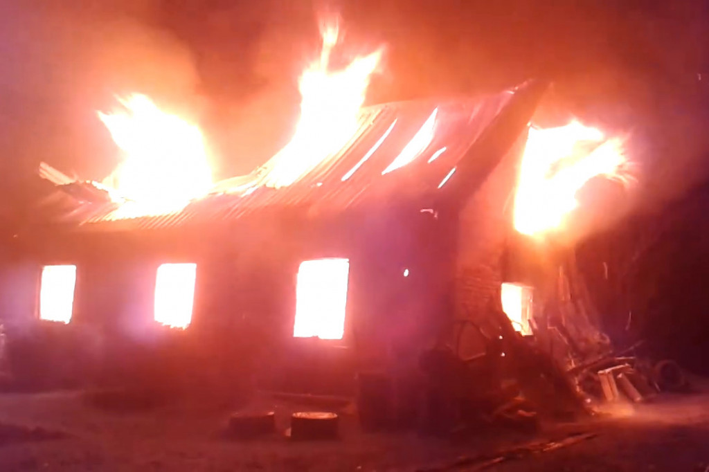 Pożar stolarni w Rakowie