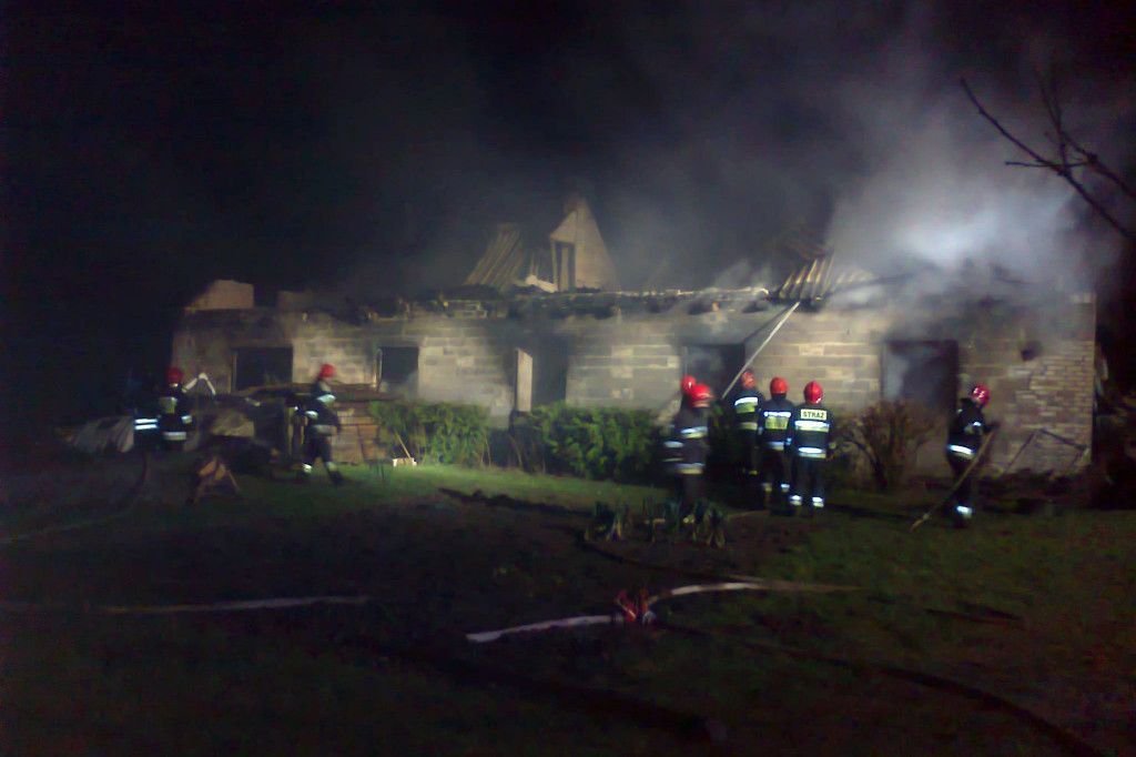 Pożar stolarni w Rakowie