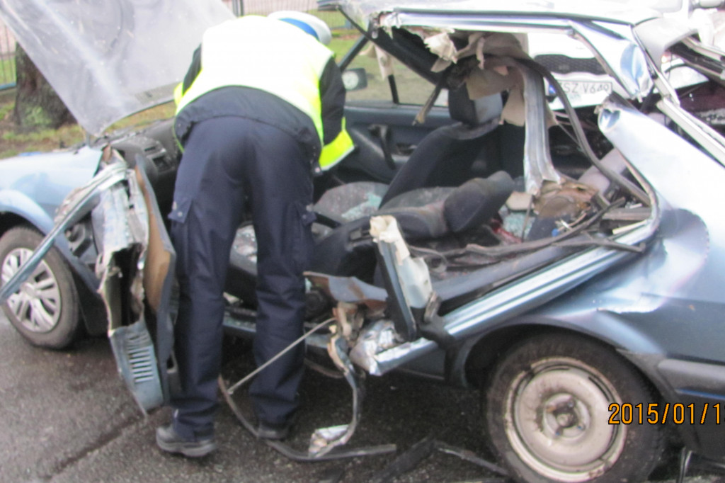 Wypadek koło Białego Boru /fot. PSP Szczecinek