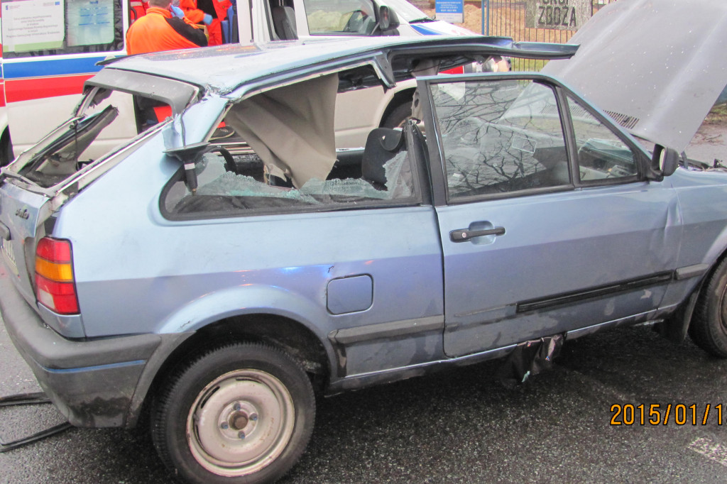 Wypadek koło Białego Boru /fot. PSP Szczecinek