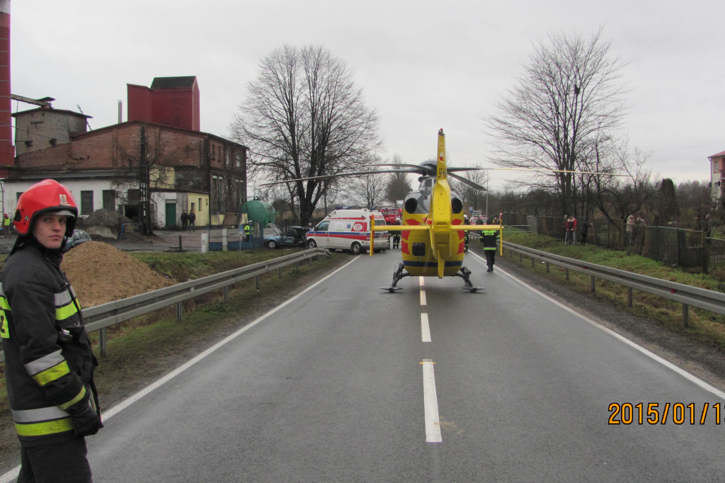 Wypadek koło Białego Boru /fot. PSP Szczecinek
