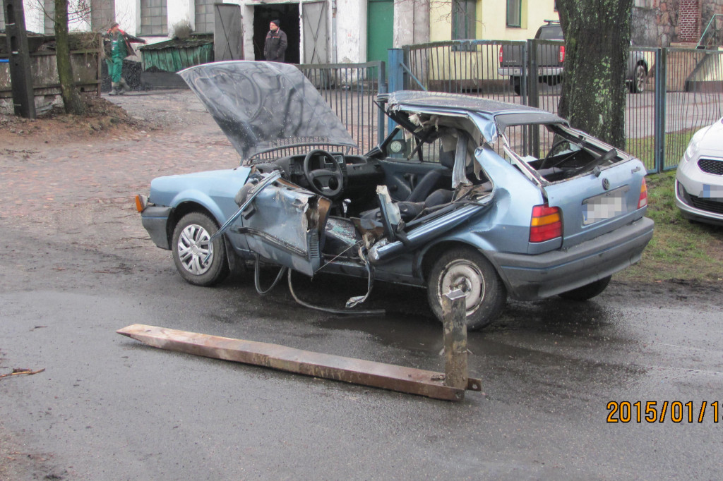 Wypadek koło Białego Boru /fot. PSP Szczecinek