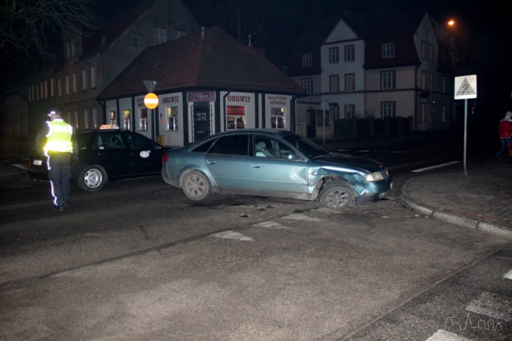 Kolizja na skrzyżowaniu Kościuszki - Jeziorna