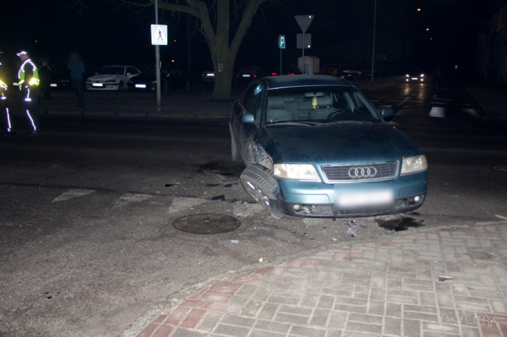 Kolizja na skrzyżowaniu Kościuszki - Jeziorna