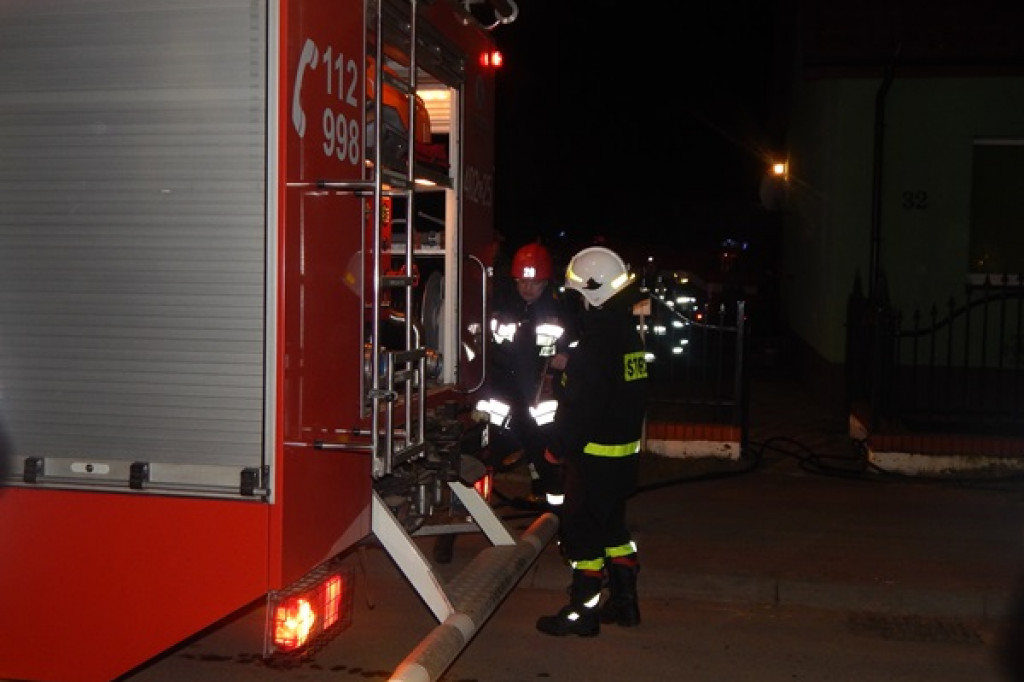 Pożar piwnicy w Grabowie