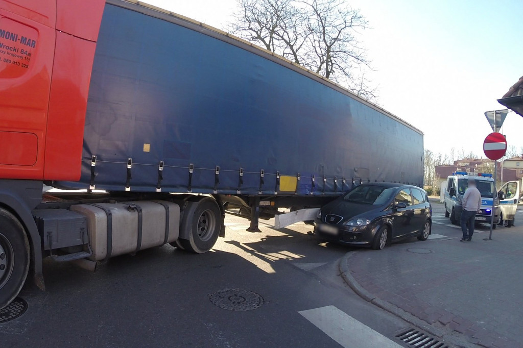 Kolizja w centrum Szczecinka