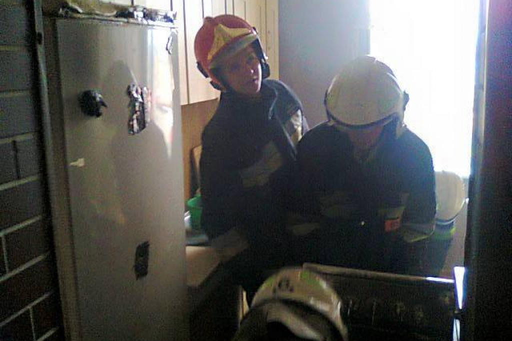 Pożar mieszkania w Barwicach