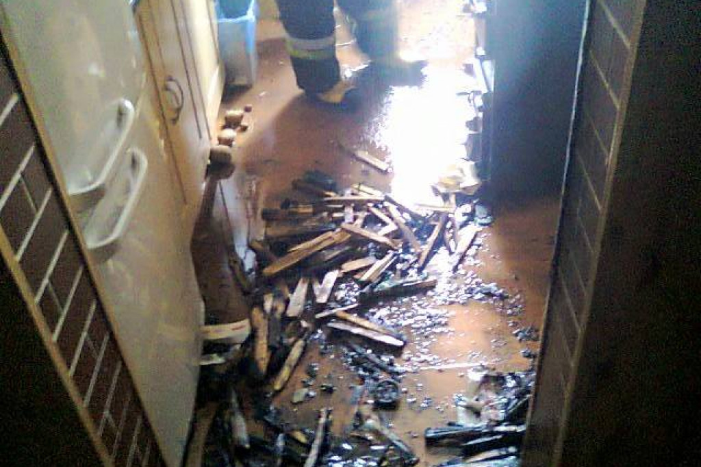 Pożar mieszkania w Barwicach