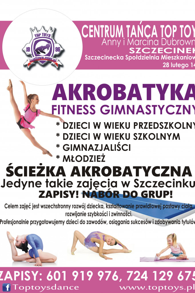 Taniec, fitness, akrobatyka ? to wszystko już od września w Szczecinku!