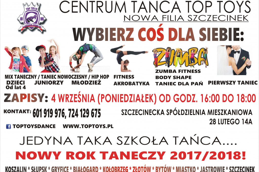 Taniec, fitness, akrobatyka ? to wszystko już od września w Szczecinku!