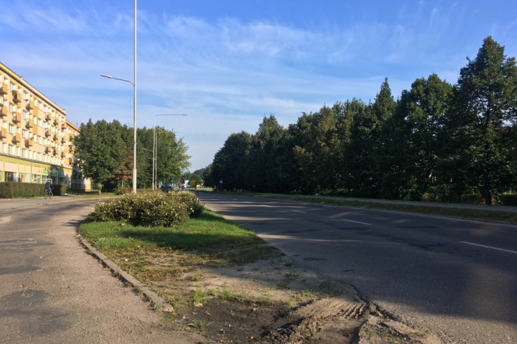 Ulica Koszalińska w Szczecinku przed remontem