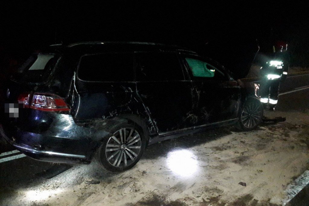 Wypadek pod Marcelinem. Kierowca passata pijany