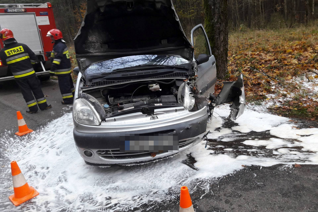 Wypadek na drodze Łubowo ? Rakowo / fot. OSP Łubowo