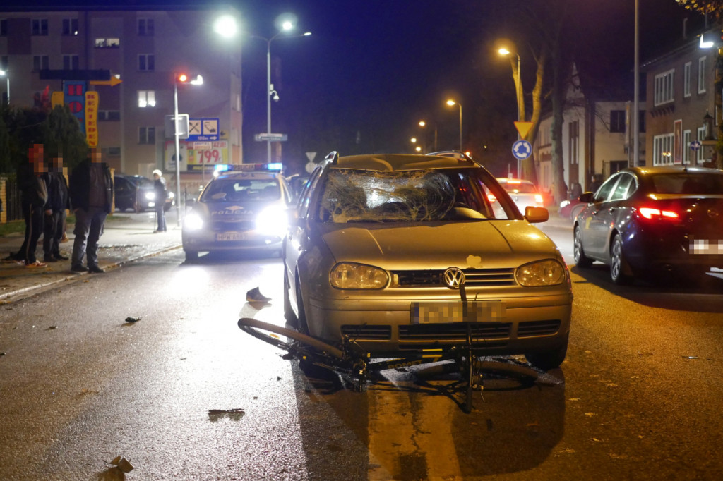 Wypadek na ul. Kościuszki. Młody rowerzysta w szpitalu
