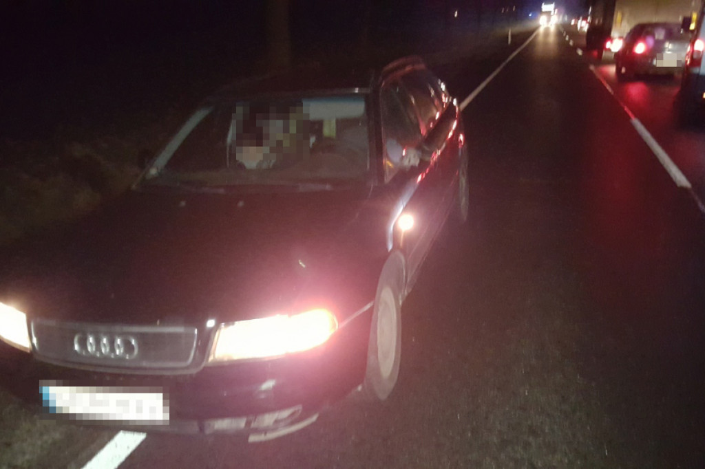Potrącenie pieszego na drodze krajowej nr 20