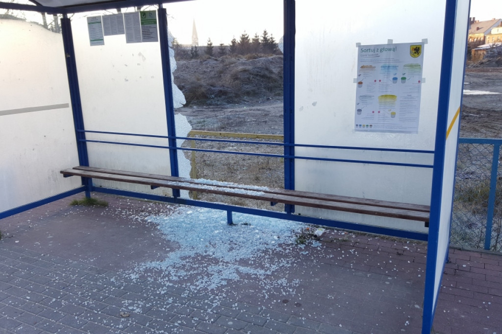 Kolejny zdewastowany przystanek