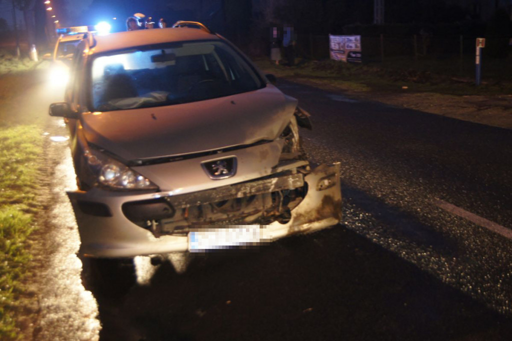 Peugeot zderzył się z dzikiem
